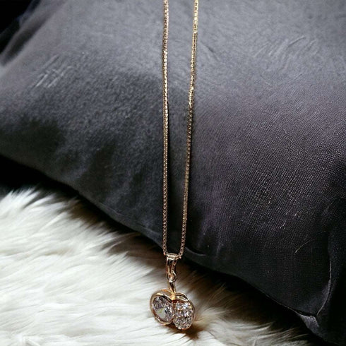Natural Round Cut Diamond Pendant Necklace - D126 - 1